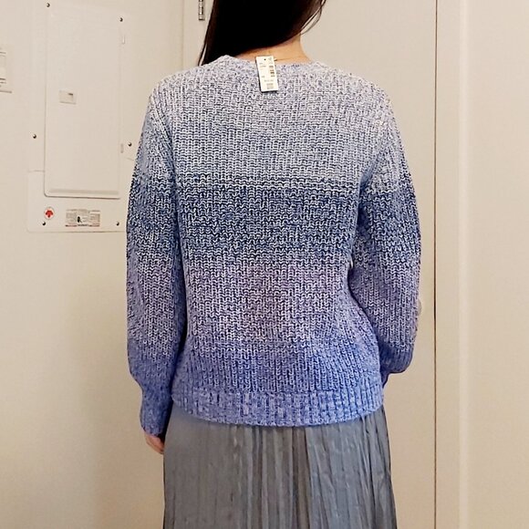 Reitman's Long-Sleeve Crew-Neck Sweater, Marled Purple-Blue - Picture 3 of 5